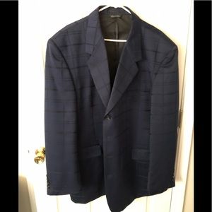 Gino Capelli Men’s Sports Jacket, blue-on-blue mid striped blazer, Big & Tall